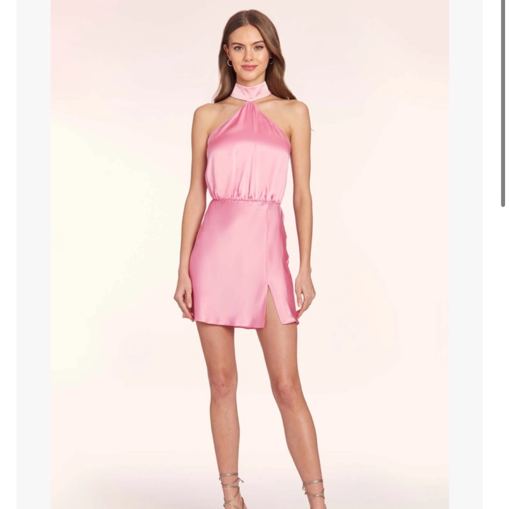 Amanda Uprichard Pink Silk mini dress